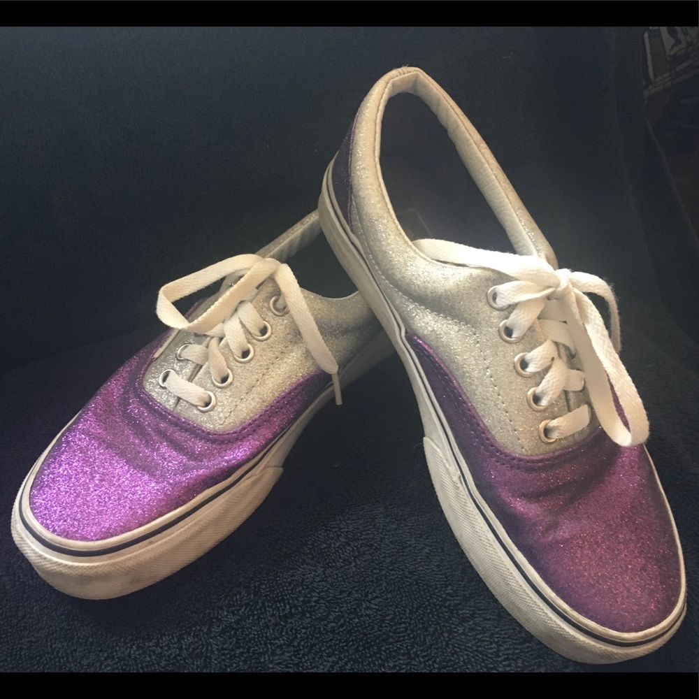 Purple sparkle Vans classic
